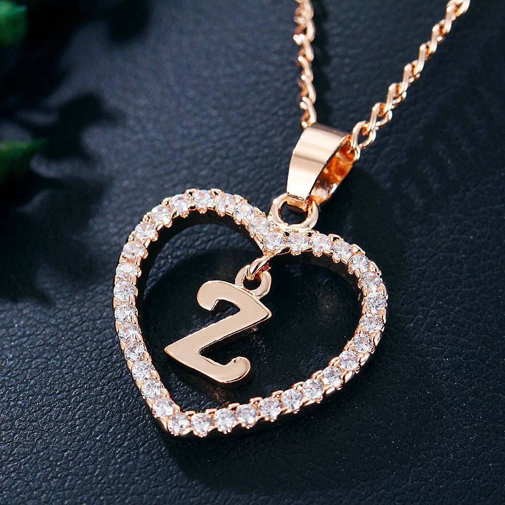 Rose Gold Letter Necklace pendant( A-Z)