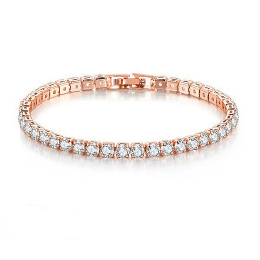 3/4/5mm Plated Gold Color  Tennis Bracelet