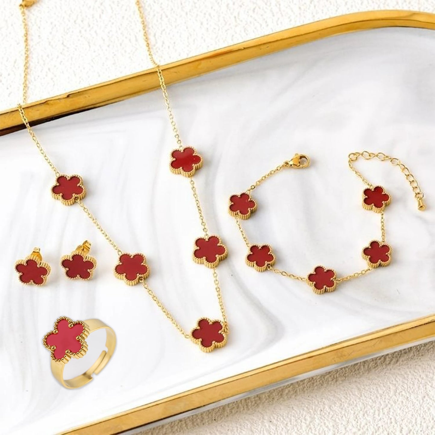 Classic Luxury 4pcs Stainless Steel Set For Women