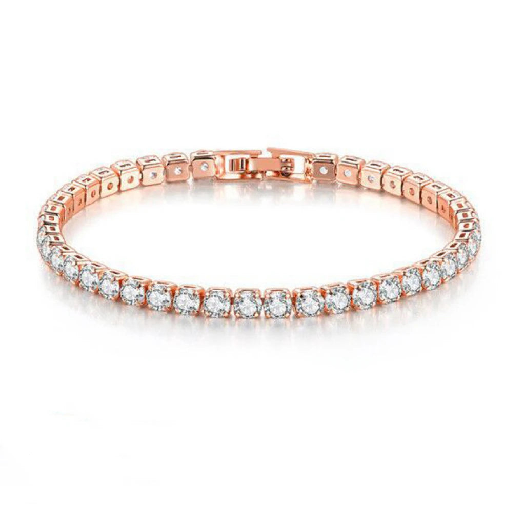 3/4/5mm Plated Gold Color  Tennis Bracelet