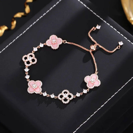 Cherry blossom stainless steel bracelets