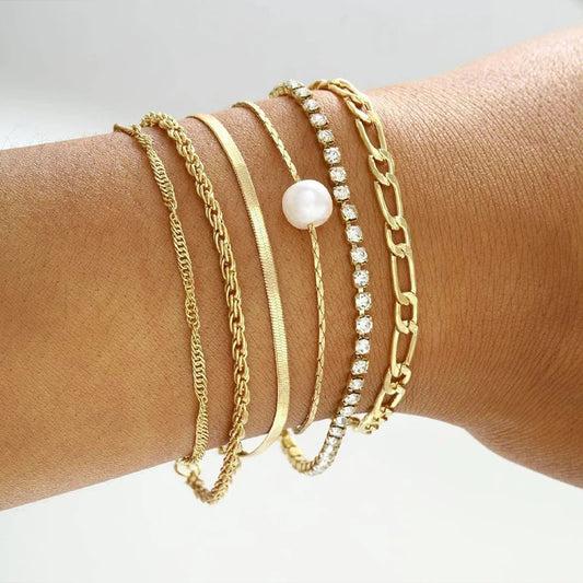 Thinly Plated Bangles 6 Piece Sets (GOLD OR SILVER)