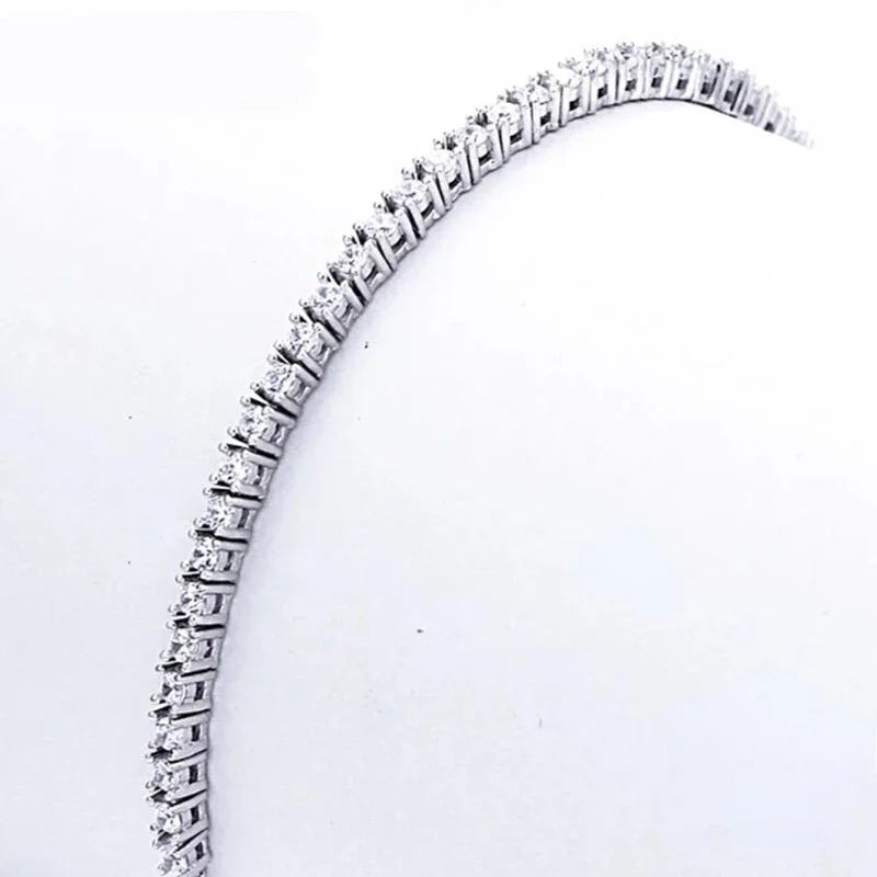 Sterling Silver Tennis Bracelet 16-19 mm