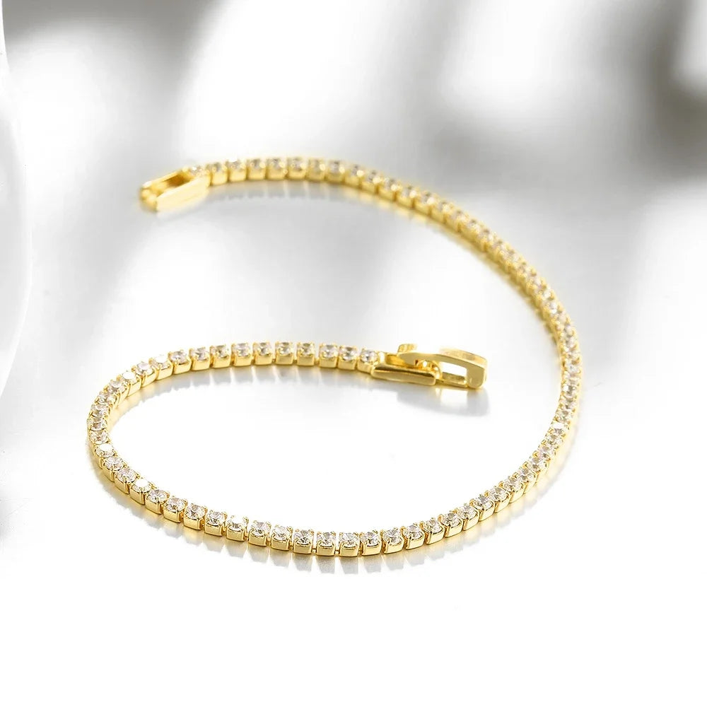 Sterling Silver Tennis Bracelet 16-19 mm