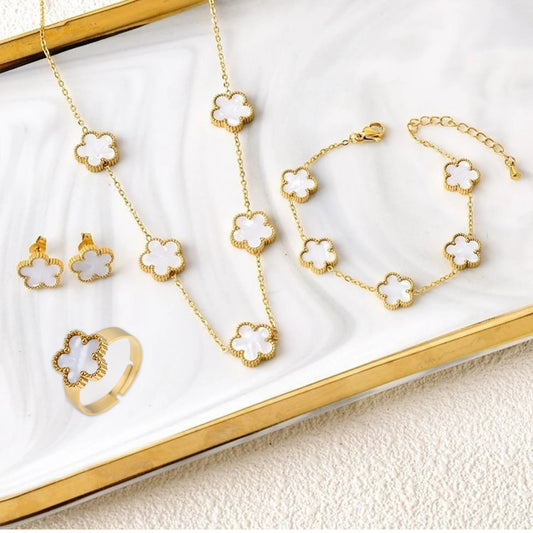 Classic Luxury 4pcs Stainless Steel Set For Women
