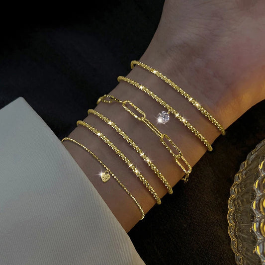Thinly Plated Bangles 6 Piece Sets (GOLD OR SILVER)
